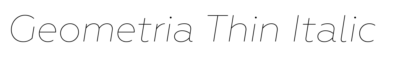 Geometria Thin Italic